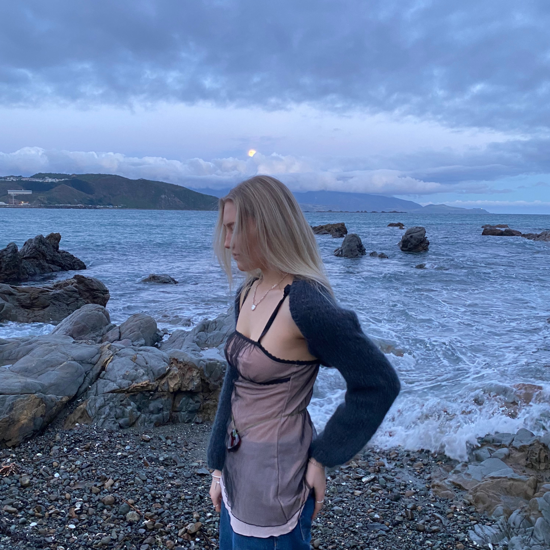 Giovanna Bolero in Charcoal