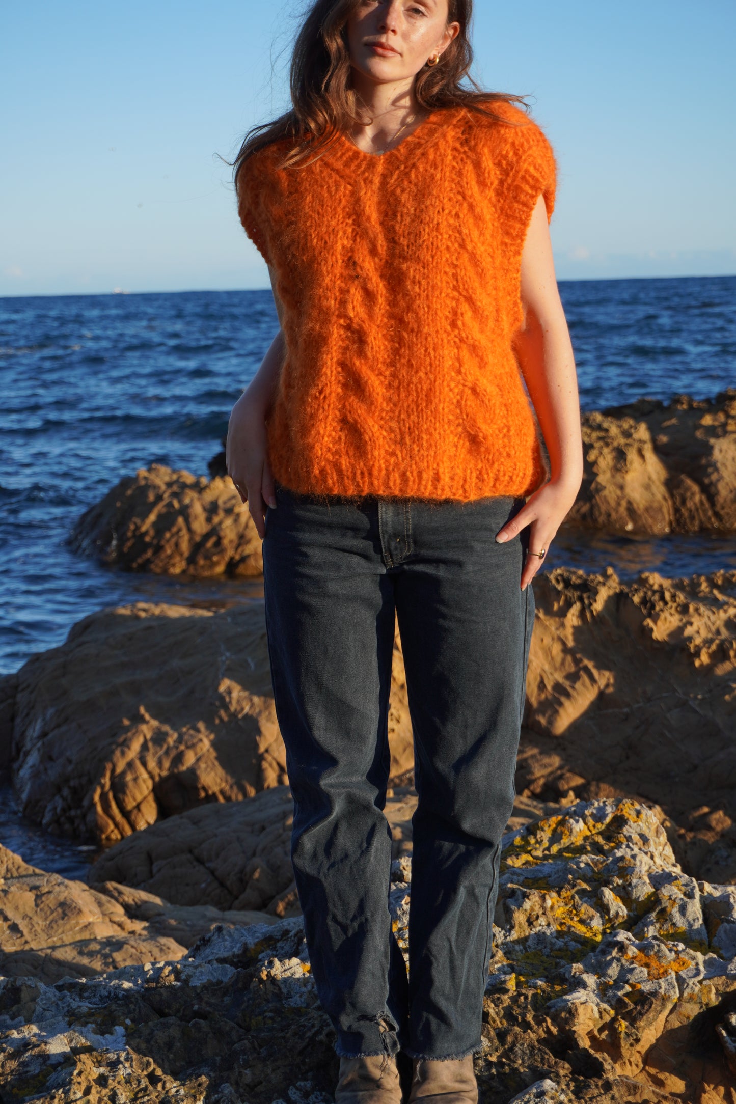 SAMPLE Zetta Vest in Orange Cable