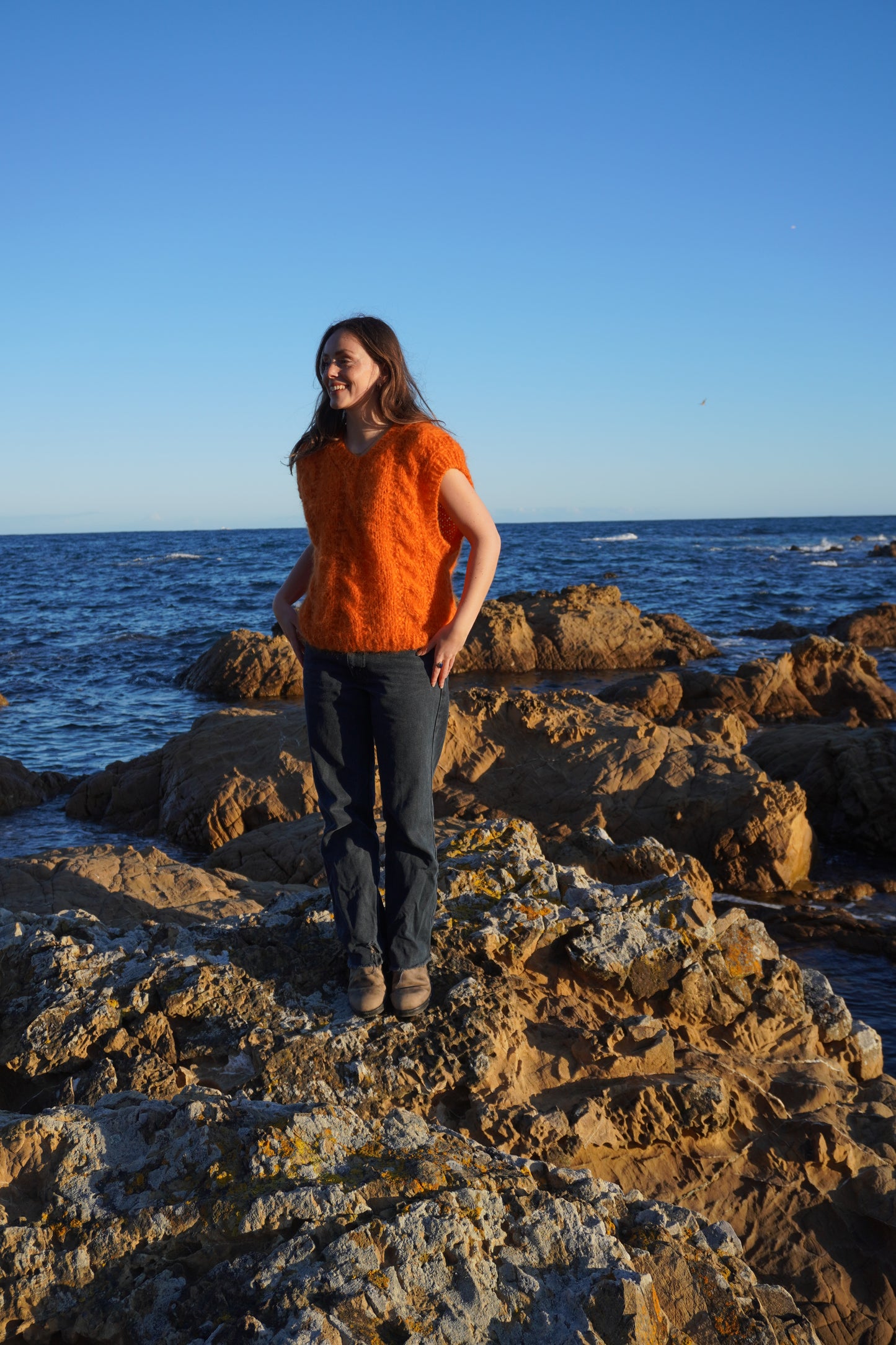 SAMPLE Zetta Vest in Orange Cable
