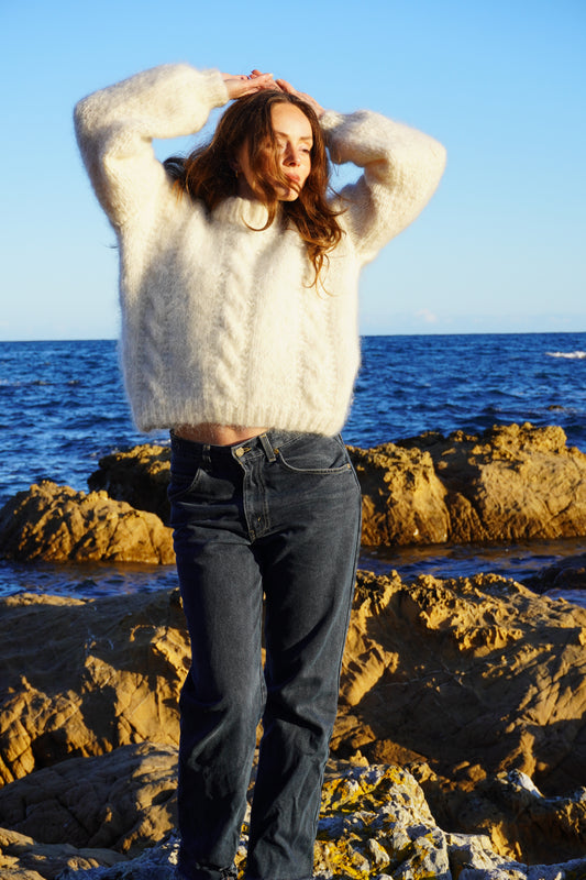 Raffaella Jumper in Cream Cable