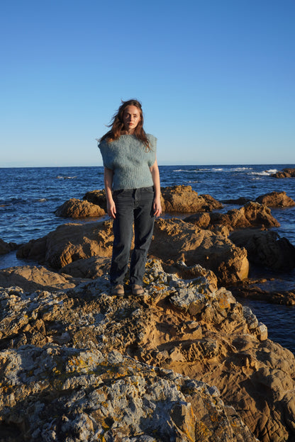 Gabriella Vest in Duck Egg