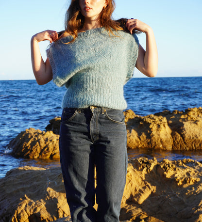 Gabriella Vest in Duck Egg