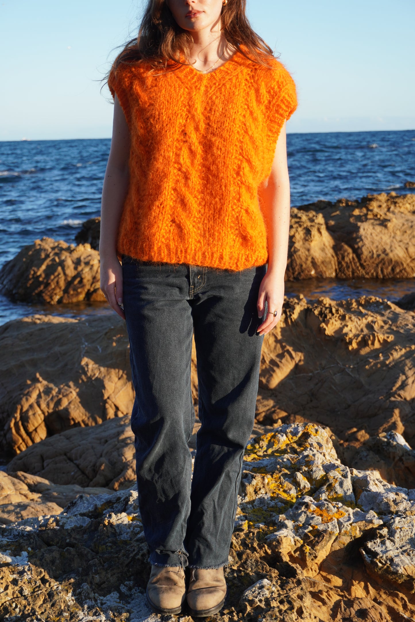 SAMPLE Zetta Vest in Orange Cable