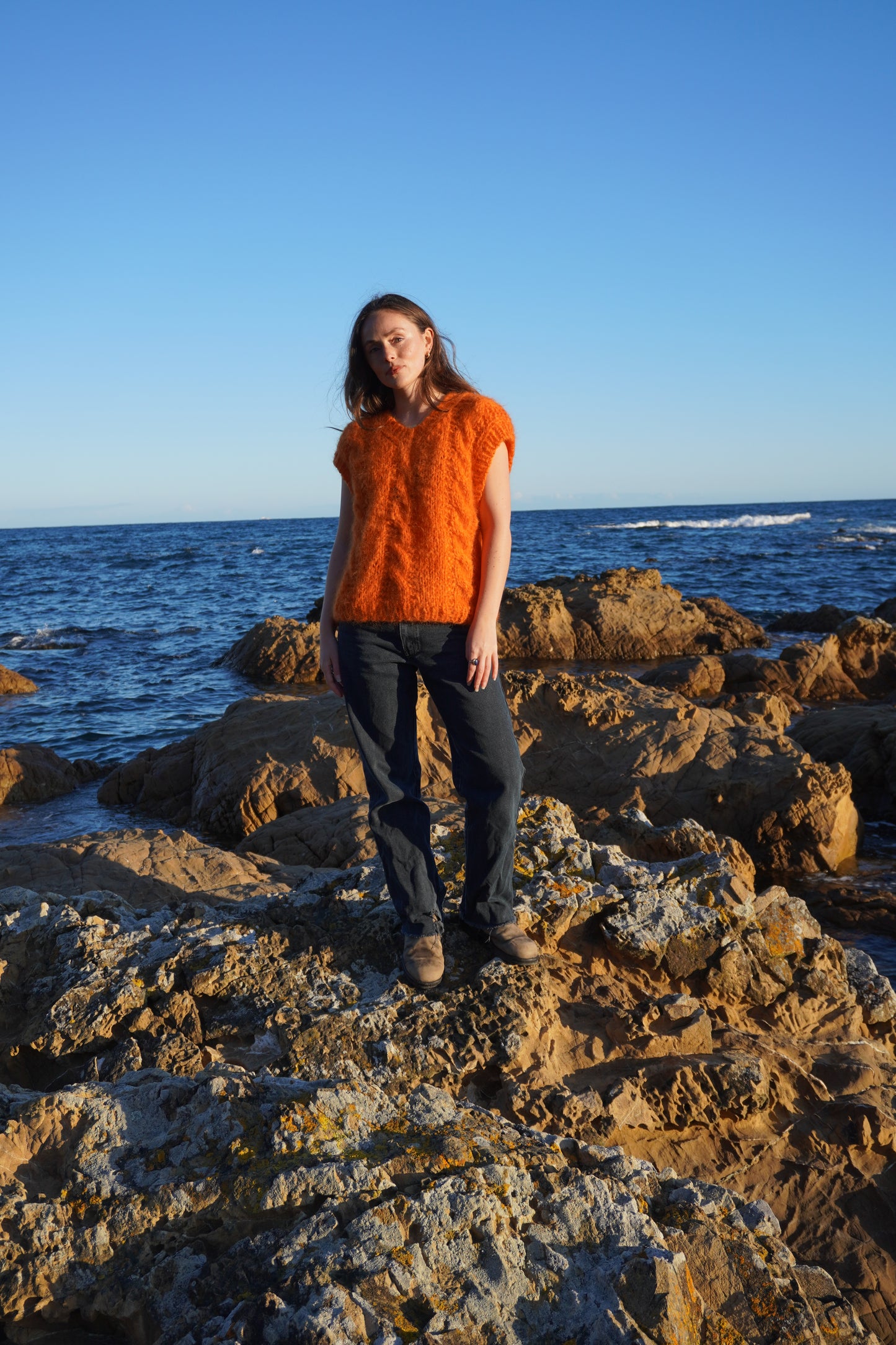 SAMPLE Zetta Vest in Orange Cable