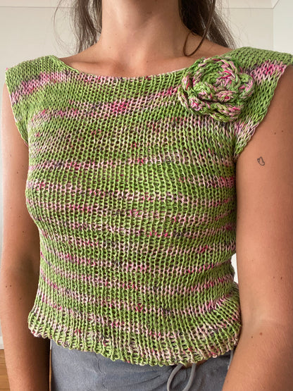 Lucia Tee in Meadow Silk