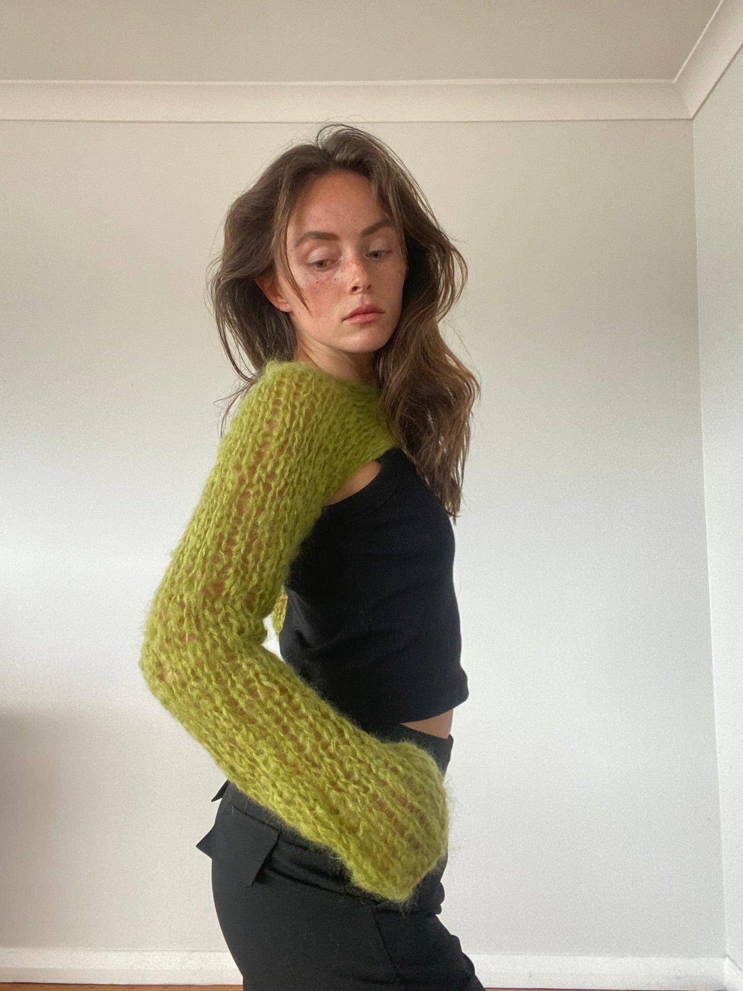 Marina Shrug in Chartreuse